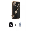 MARSİLYAN™- iPhone 14 Kılıf Nova Işık Prime - Siyah Joko Magic 5D Cam + PVD Metal Kamera Lens - MI