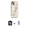 MARSİLYAN™- iPhone 14 Kılıf Nova Işık Prime - Siyah Joko Magic 5D Cam + PVD Metal Kamera Lens - SH