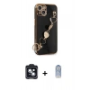 MARSİLYAN™- iPhone 14 Kılıf Nova Işık Prime - Siyah Joko Magic 5D Cam + PVD Metal Kamera Lens - SH