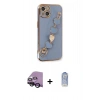 MARSİLYAN™- iPhone 14 Kılıf Nova Işık Prime - Siyah Joko Magic 5D Cam + Raze Metal Kamera Lens - SH
