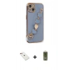 MARSİLYAN™- iPhone 14 Kılıf Nova Işık Prime - Siyah Joko Magic 5D Hayalet Cam + Diamond Kamera Lens - KI