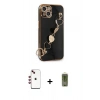 MARSİLYAN™- iPhone 14 Kılıf Nova Işık Prime - Siyah Joko Magic 5D Hayalet Cam + Shine Kamera Lens - KI