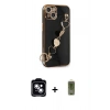 MARSİLYAN™- iPhone 14 Kılıf Nova Işık Prime - Siyah Joko Magic 5D Hayalet Cam + PVD Metal Kamera Lens - MI