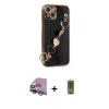 MARSİLYAN™- iPhone 14 Kılıf Nova Işık Prime - Siyah Joko Magic 5D Hayalet Cam + Raze Metal Kamera Lens - MR