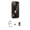 MARSİLYAN™- iPhone 14 Kılıf Nova Işık Prime - Siyah Joko Magic 5D Hayalet Cam + Shine Kamera Lens - GS