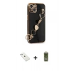 MARSİLYAN™- iPhone 14 Kılıf Nova Işık Prime - Siyah Joko Magic 5D Hayalet Cam + Diamond Kamera Lens - SABE