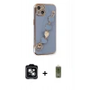 MARSİLYAN™- iPhone 14 Kılıf Nova Işık Prime - Siyah Joko Magic 5D Hayalet Cam + PVD Metal Kamera Lens - YL