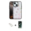 MARSİLYAN™- iPhone 14 Kılıf Odak Prime - Şeffaf 360 Full Body Arka Koruyucu + Diamond Kamera Lens - KI