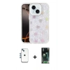MARSİLYAN™- iPhone 14 Kılıf Odak Prime - Şeffaf 360 Full Body Arka Koruyucu + Shine Kamera Lens - MI