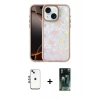 MARSİLYAN™- iPhone 14 Kılıf Odak Prime - Şeffaf 360 Full Body Arka Koruyucu + Shine Kamera Lens - MI