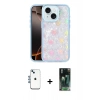 MARSİLYAN™- iPhone 14 Kılıf Odak Prime - Şeffaf 360 Full Body Arka Koruyucu + Shine Kamera Lens - MI