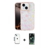 MARSİLYAN™- iPhone 14 Kılıf Odak Prime - Şeffaf 360 Full Body Arka Koruyucu + Shine Kamera Lens - MI