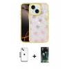 MARSİLYAN™- iPhone 14 Kılıf Odak Prime - Şeffaf 360 Full Body Arka Koruyucu + Shine Kamera Lens - MI