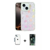 MARSİLYAN™- iPhone 14 Kılıf Odak Prime - Şeffaf 360 Full Body Arka Koruyucu + Shine Kamera Lens - MI