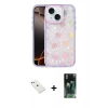 MARSİLYAN™- iPhone 14 Kılıf Odak Prime - Şeffaf 360 Full Body Arka Koruyucu + Diamond Kamera Lens - PE