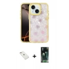 MARSİLYAN™- iPhone 14 Kılıf Odak Prime - Şeffaf 360 Full Body Arka Koruyucu + Diamond Kamera Lens - PE