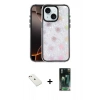 MARSİLYAN™- iPhone 14 Kılıf Odak Prime - Şeffaf 360 Full Body Arka Koruyucu + Diamond Kamera Lens - PE