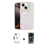 MARSİLYAN™- iPhone 14 Kılıf Odak Prime - Şeffaf 360 Full Body Arka Koruyucu + Shine Kamera Lens - SH