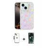 MARSİLYAN™- iPhone 14 Kılıf Odak Prime - Şeffaf 360 Full Body Arka Koruyucu + Shine Kamera Lens - SH