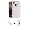MARSİLYAN™- iPhone 14 Kılıf Odak Prime - Şeffaf Pasifik Cam Ekran Koruyucu + Diamond Kamera Lens - SABE