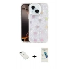 MARSİLYAN™- iPhone 14 Kılıf Odak Prime - Şeffaf Pasifik Cam Ekran Koruyucu + Diamond Kamera Lens - YL
