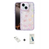 MARSİLYAN™- iPhone 14 Kılıf Odak Prime - Şeffaf Pasifik Cam Ekran Koruyucu + Diamond Kamera Lens - YL