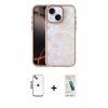 MARSİLYAN™- iPhone 14 Kılıf Odak Prime - Şeffaf Pasifik Cam Ekran Koruyucu + Shine Kamera Lens - GS