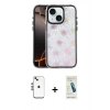MARSİLYAN™- iPhone 14 Kılıf Odak Prime - Şeffaf Pasifik Cam Ekran Koruyucu + Shine Kamera Lens - GS