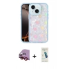 MARSİLYAN™- iPhone 14 Kılıf Odak Prime - Şeffaf Pasifik Cam Ekran Koruyucu + Raze Metal Kamera Lens - KI