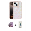 MARSİLYAN™- iPhone 14 Kılıf Odak Prime - Şeffaf Pasifik Cam Ekran Koruyucu + Raze Metal Kamera Lens - KI