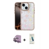 MARSİLYAN™- iPhone 14 Kılıf Odak Prime - Şeffaf Pasifik Cam Ekran Koruyucu + Raze Metal Kamera Lens - MR