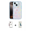 MARSİLYAN™- iPhone 14 Kılıf Odak Prime - Şeffaf Pasifik Cam Ekran Koruyucu + Shine Kamera Lens - KI