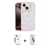 MARSİLYAN™- iPhone 14 Kılıf Odak Prime - Şeffaf Pasifik Cam Ekran Koruyucu + Shine Kamera Lens - KI
