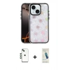 MARSİLYAN™- iPhone 14 Kılıf Odak Prime - Şeffaf Pasifik Cam Ekran Koruyucu + Shine Kamera Lens - YL