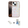 MARSİLYAN™- iPhone 14 Kılıf Odak Prime - Şeffaf Royal Nano Ekran Koruyucu + Diamond Kamera Lens - KI