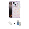 MARSİLYAN™- iPhone 14 Kılıf Odak Prime - Şeffaf Royal Nano Ekran Koruyucu + Diamond Kamera Lens - PE