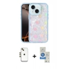 MARSİLYAN™- iPhone 14 Kılıf Odak Prime - Şeffaf Royal Nano Ekran Koruyucu + Shine Kamera Lens - GD