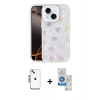 MARSİLYAN™- iPhone 14 Kılıf Odak Prime - Şeffaf Royal Nano Ekran Koruyucu + Shine Kamera Lens - GS
