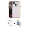 MARSİLYAN™- iPhone 14 Kılıf Odak Prime - Şeffaf Royal Nano Ekran Koruyucu + Shine Kamera Lens - GS