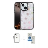 MARSİLYAN™- iPhone 14 Kılıf Odak Prime - Şeffaf Royal Nano Ekran Koruyucu + Shine Kamera Lens - GS