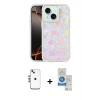 MARSİLYAN™- iPhone 14 Kılıf Odak Prime - Şeffaf Royal Nano Ekran Koruyucu + Shine Kamera Lens - GS