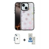 MARSİLYAN™- iPhone 14 Kılıf Odak Prime - Şeffaf Royal Nano Ekran Koruyucu + Shine Kamera Lens - MI