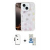 MARSİLYAN™- iPhone 14 Kılıf Odak Prime - Şeffaf Royal Nano Ekran Koruyucu + Shine Kamera Lens - SH