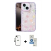 MARSİLYAN™- iPhone 14 Kılıf Odak Prime - Şeffaf Royal Nano Ekran Koruyucu + Shine Kamera Lens - SH