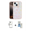 MARSİLYAN™- iPhone 14 Kılıf Odak Prime - Şeffaf Royal Nano Ekran Koruyucu + Shine Kamera Lens - SH