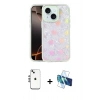 MARSİLYAN™- iPhone 14 Kılıf Odak Prime - Siyah 3D Antistatik Cam Ekran Koruyucu + Shine Kamera Lens - GS