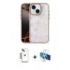 MARSİLYAN™- iPhone 14 Kılıf Odak Prime - Siyah 3D Antistatik Cam Ekran Koruyucu + Shine Kamera Lens - YL
