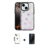 MARSİLYAN™- iPhone 14 Kılıf Odak Prime - Siyah 3D Antistatik Hayalet Cam Ekran Koruyucu + Shine Kamera Lens - GD