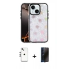 MARSİLYAN™- iPhone 14 Kılıf Odak Prime - Siyah 3D Antistatik Hayalet Cam Ekran Koruyucu + Shine Kamera Lens - GS