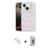 MARSİLYAN™- iPhone 14 Kılıf Odak Prime - Siyah Bilvis 3D Cam Ekran Koruyucu + Diamond Kamera Lens - SABE